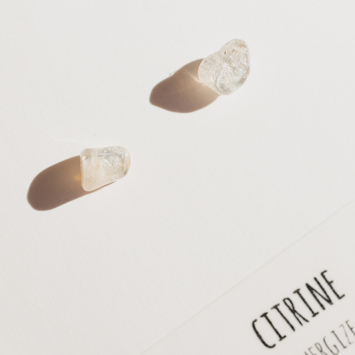 CITRINE Tiny Gemstone Stud Earrings