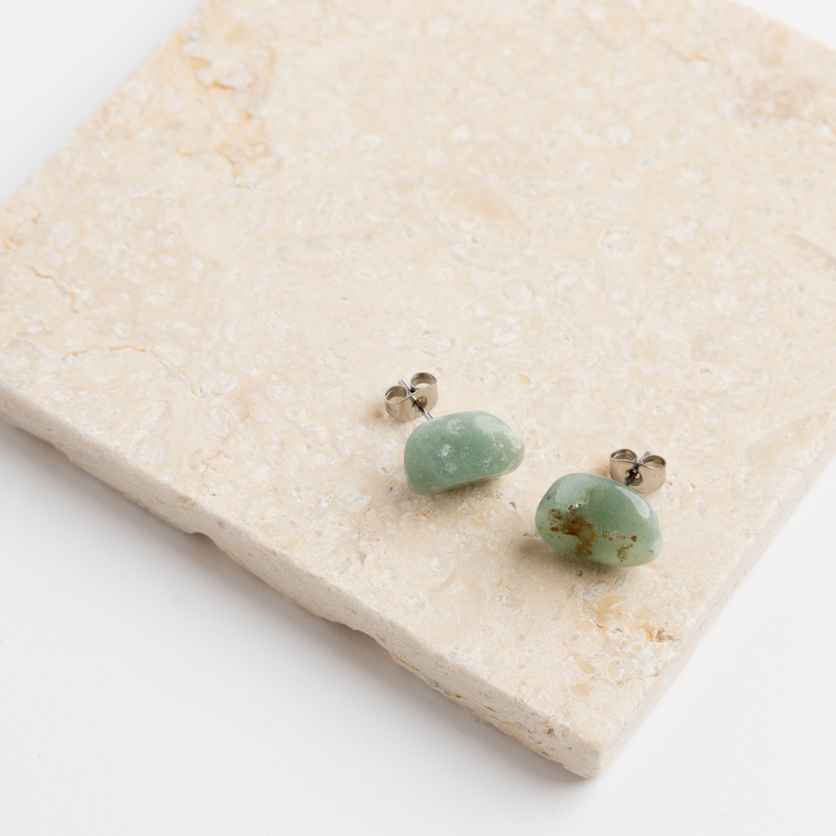 GREEN AVENTURINE Bold Gemstone Posts