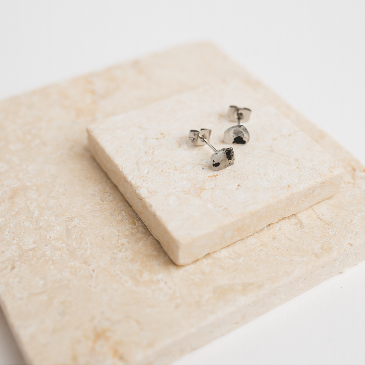 MOONSTONE Tiny Gemstone Stud Earrings