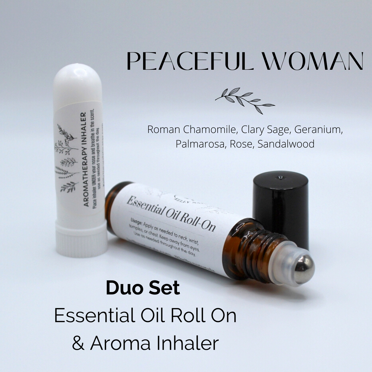 Essential Oil Inhaler &amp; Roll-on Duo Set