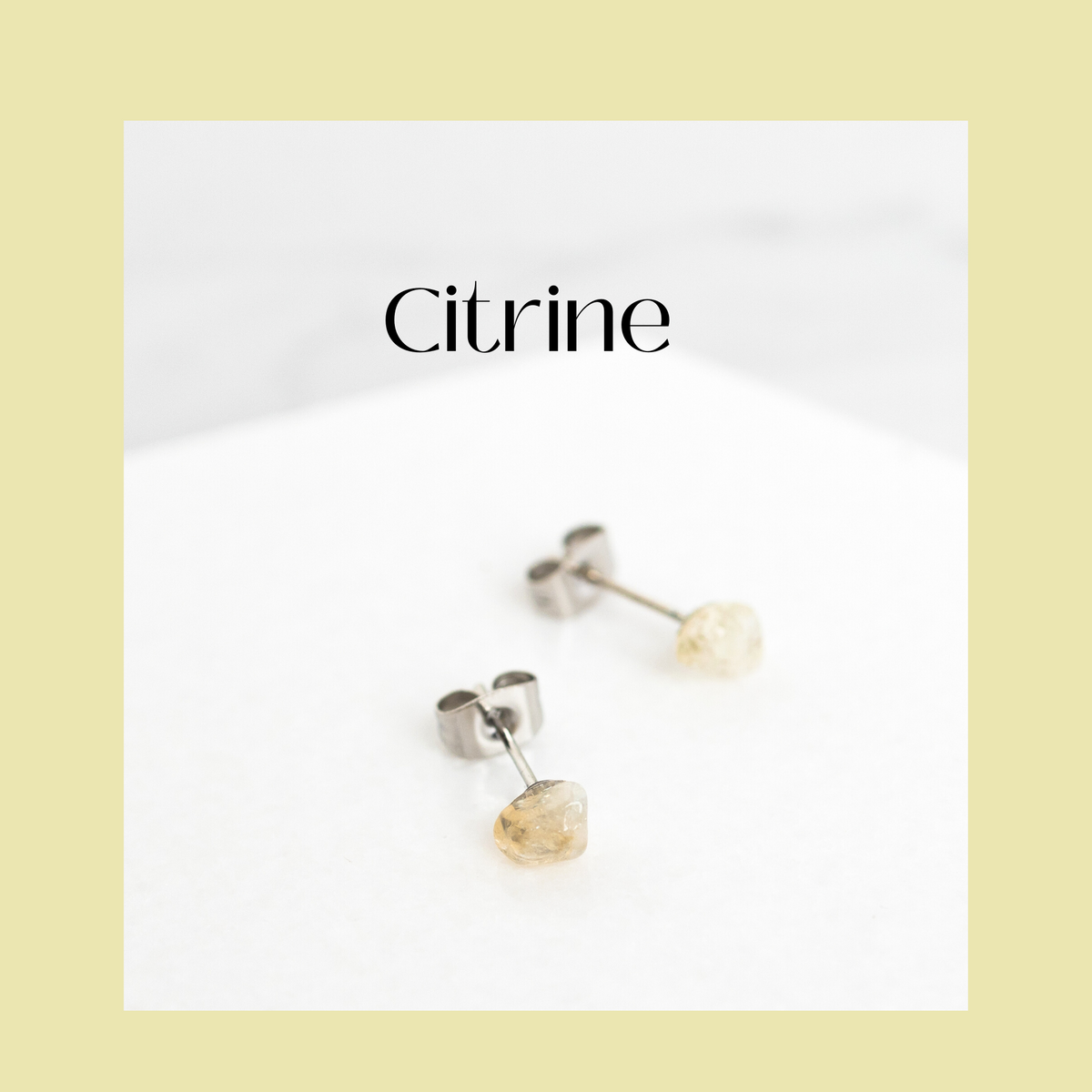 Raw Gemstone Stud Earrings