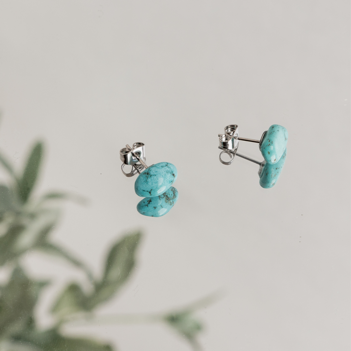 TURQUOISE Bold Gemstone Posts