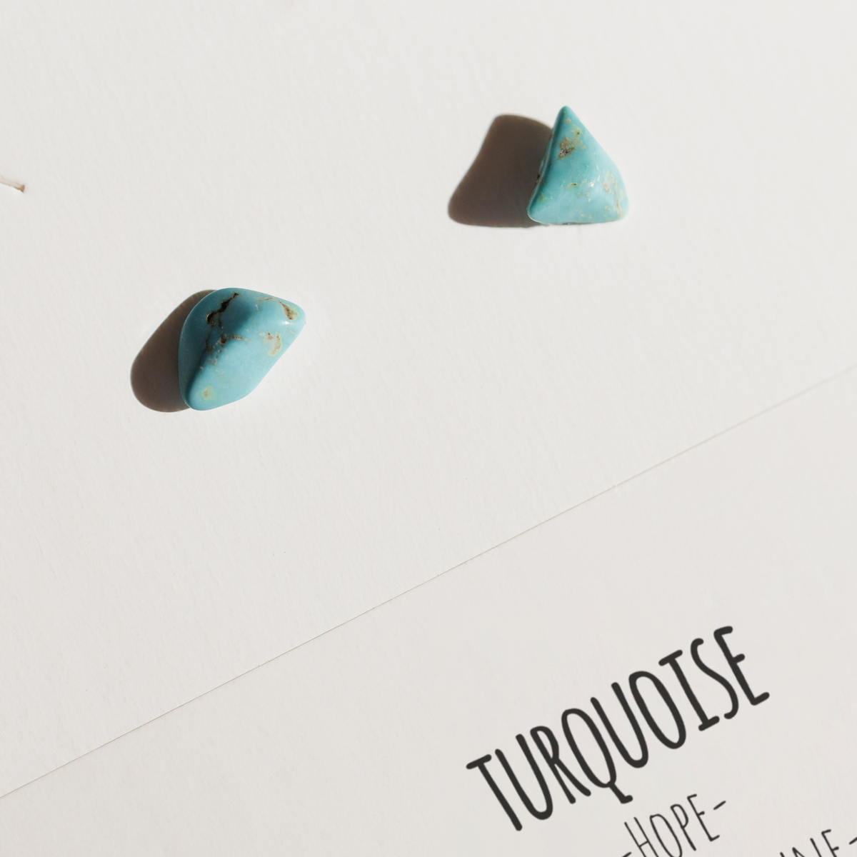 TURQUOISE Tiny Gemstone Stud Earrings